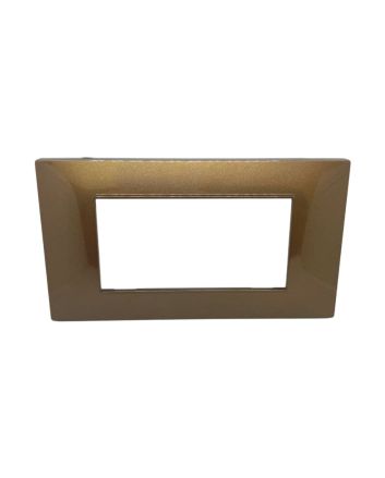 Placca 4 Posti Rame M-6004-14 Compatibile Vimar Plana - Tot Electric