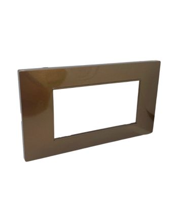 Placca 4 Posti Rame M-6004-14 Compatibile Vimar Plana - Tot Electric