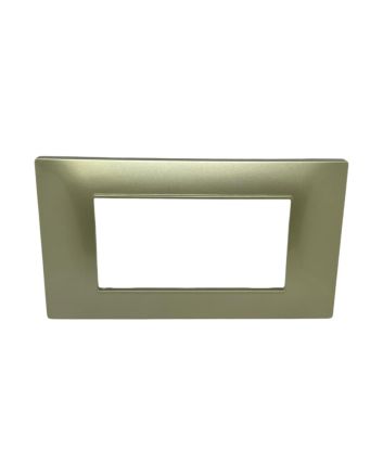 Placca 4 Posti Sabbia M-6004-11 Compatibile Vimar Plana - Tot Electric