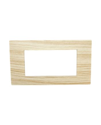 Placca 4 Posti Abete M-6004-17 Compatibile Vimar Plana - Tot Electric