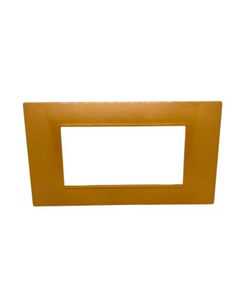 Placca 4 Posti Arancio Compatibile Vimar Plana - Tot Electric