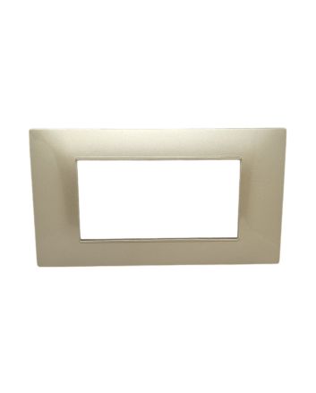Placca 4 Posti Champagne Compatibile Vimar Plana - Tot Electric