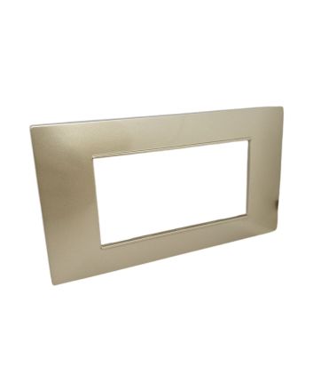 Placca 4 Posti Champagne Compatibile Vimar Plana - Tot Electric