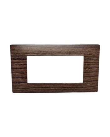 Placca 4 Posti Ciliegio Compatibile Vimar Plana - Tot Electric