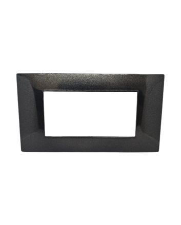 Placca 4 Posti Nera M-6004-2 Compatibile Vimar Plana - Tot Electric