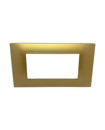 Placca 4 Posti Oro M-6004-12 Compatibile Vimar Plana - Tot Electric