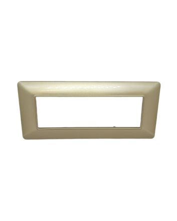 Placca 6 Posti Champagne TOT-M8007-7 Compatibile Matix - Tot Electric