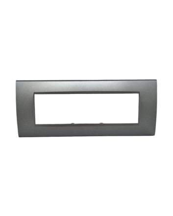 Placca 7 Posti Grigio Scuro Compatibile Living Light - Tot Electric