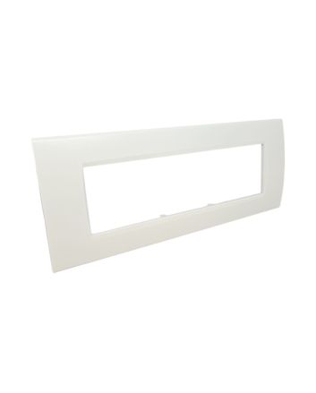 Placca 7 Posti Bianca Compatibile Living Light - Tot Electric