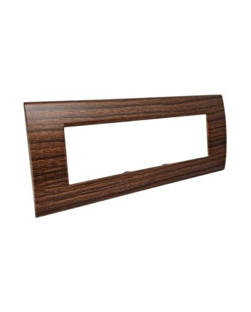 Placca 7 Posti Ciliegio Compatibile Living Light - Tot Electric