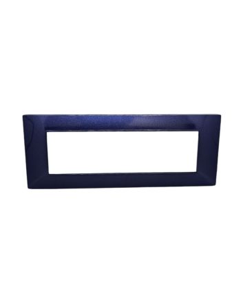 Placca 7 Posti Blu Navy Compatibile Vimar Plana - Tot Electric