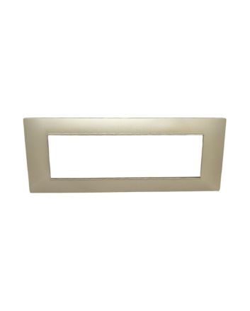 Placca 7 Posti Champagne Compatibile Vimar Plana - Tot Electric