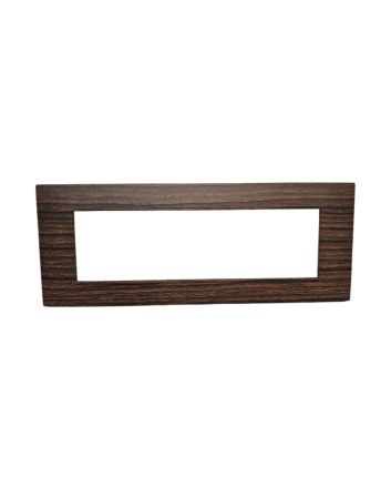 Placca 7 Posti Ciliegio Compatibile Vimar Plana - Tot Electric