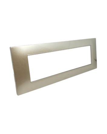 Placca 7 Posti Grigio Chiaro Compatibile Vimar Plana - Tot Electric