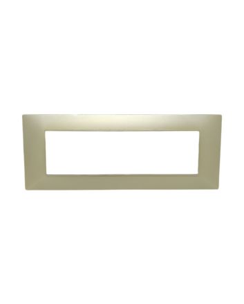 Placca 7 Posti Sabbia M-6007-11 Compatibile Vimar Plana - Tot Electric