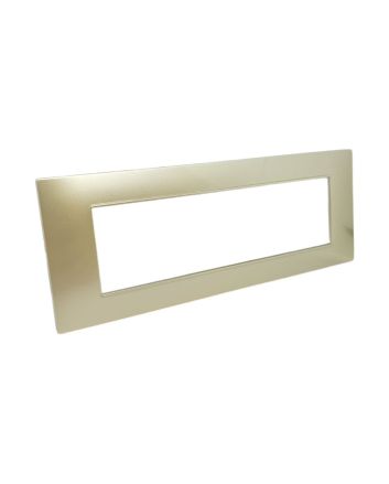 Placca 7 Posti Sabbia M-6007-11 Compatibile Vimar Plana - Tot Electric