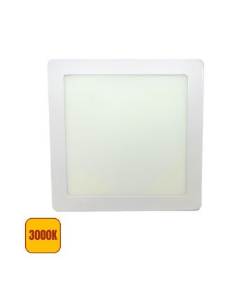 Plafoniera LED 14W Quadrata 17.5x17.5 cm - Luce Calda 3000K, 1400 LM