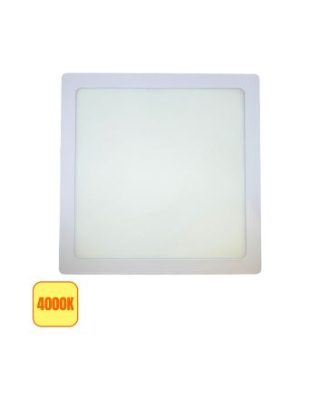 Plafoniera LED 20W Quadrata 21x21 cm - 4000K, 2000 LM, Eco Energia