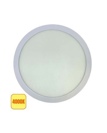 Plafoniera LED 20W Rotonda Ø206mm - 4000K, 2000 LM, Risparmio Energia