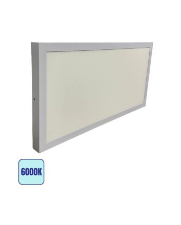 Plafoniera LED 36W 6000K Bianca con Trasformatore - 30x60cm, 100 LM/W