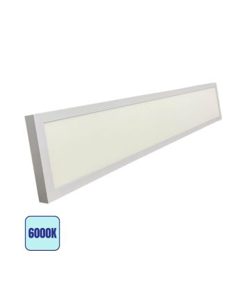 Plafoniera LED 38W 6000K con Trasformatore - Bianca, 20x120cm