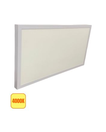 Plafoniera LED 48W 4000K con Trasformatore - Bianco, 40x80cm