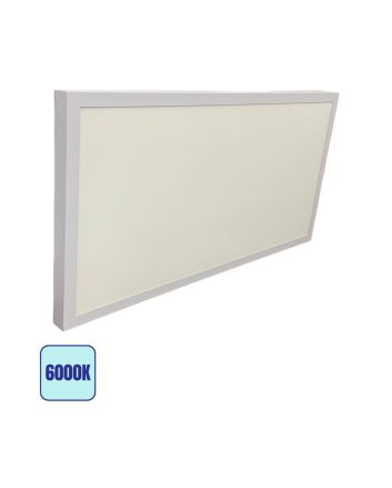 Plafoniera LED 48W 6000K con Trasformatore - Bianca, 40x80cm