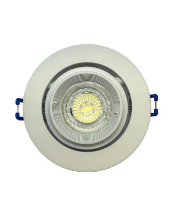 Portafaretto Incasso Orientabile GU10 "Elephant" Ø100mm - Bianco