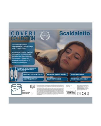 Termocoperta Matrimoniale in Poliestere 160x150cm 3 Livelli di Calore
