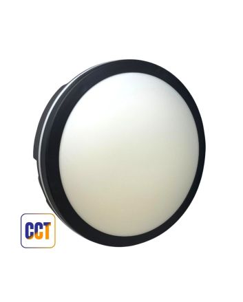 Plafoniera LED 28W Nera "Tita" Ø200mm IP65 3CCT 2800lm - Mondo LED