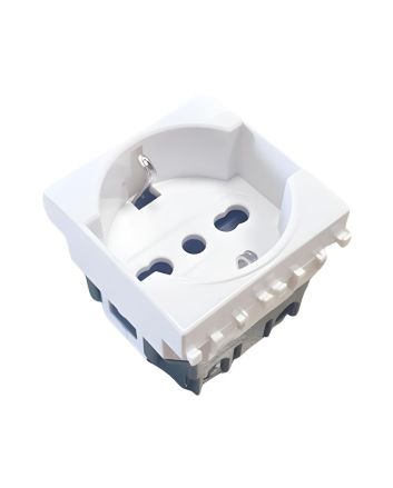 Presa Schuko 16A 250V Bianca TOT-614-B Compatibile Vimar Plana