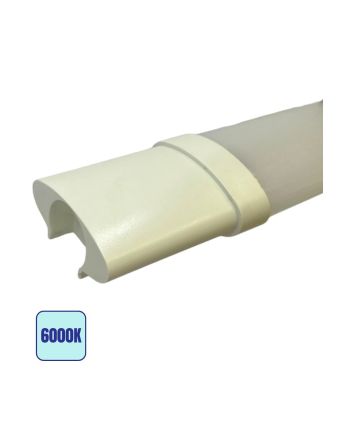 Tubo LED Prismatico 18W 60cm IP65 Plafoniera Non Raccordabile - 6000K