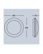 Plafoniera LED Umberta 2xE27 IP66 Nera Opale ⌀350mm - Fumagalli
