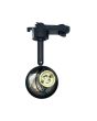 Portafaretto LED GU10 Ø53mm Nero per Binario Monofase