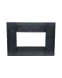 Placca 4 Posti Nera e Cromata Prestige ElettroCanali - Made in Italy