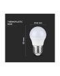 Lampadina LED Chip Samsung E27 6.5W G45 Luce Calda 3000K 600lm - V-Tac
