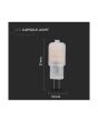 Lampadina LED G4 1.1W 6500K 100lm 300° Chip Samsung - V-Tac