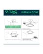 Mini Pannello LED 6W 660lm 3000K Ø120mm Incasso Rotondo - V-TAC