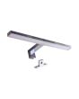 Applique LED Specchio 30cm 5W Grigio Lucido IP44 - 4000K Naturale
