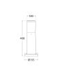Paletto Esterno Amelia 400 8,5W CCT IP66 Bianco e Lampadina Inclusa