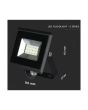 Faro LED SMD 10W Luce Calda 3000K IP65 Nero 850lm - V-TAC
