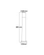 Palo da Giardino LED Amelia 800 80cm E27 CCT 8,5W 920lm Nero IP65