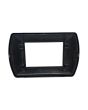 Placca Metallo 3 Posti Color Rame Compatibile Living International