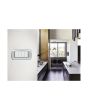 Placca 4 Posti Argento Lucido TOT-8804-T-4 per Living International