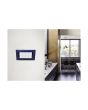 Placca 4 Posti Blu Navy Compatibile Vimar Plana - Tot Electric