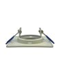 2x Portafaretto GU10/MR16 Quadrato Fisso 8.2x8.2cm - Bianco