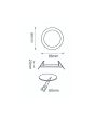 2x Portafaretto GU10/MR16 Rotondo Orientabile Ø85mm - Nickel Satinato
