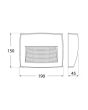 Segnapasso Lorenza 190 LED R7s CCT IP55 Bianco da Esterno - Fumagalli