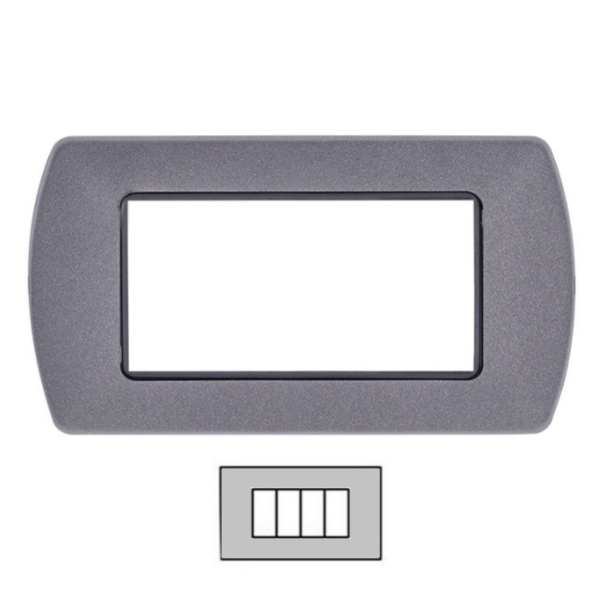 Placca 3 Posti NERA bTicino LIVING Light LNA4803 / LN4703 Compatibile in  vednita online