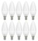 ASIA LED - 10 x Lampadina LED Candela E14 C37 8W , 800 Lumen, Fascio Luminoso 220°, Non Dimmerabile [Classe di efficienza energetica A+] (Luce Naturale 4000k)